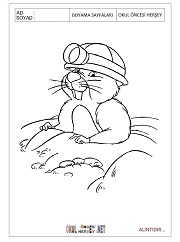 Köstebek boyama sayfaları